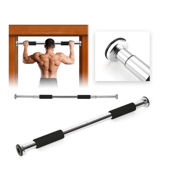 Barra De Dominadas Para Puerta FumyFumy Con Alarma De Seguridad - Ajustable De 73 A 100 Cm, Soporta 220 Kg, Sin Taladrar, Ideal Para Entrenamiento En Casa