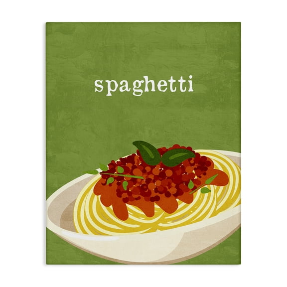 Stupell Industries Contemporary Spaghetti Italian Cuisine Canvas Art, 16 x 20, by Kim Allen