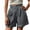 Gray, variant on Fancifize Women Cuffed Dressy Shorts High Waist Wide Leg Office Pants Professional Summer Outfit With Side Pockets L,Black