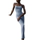 thumbnail image 2 of Txlixc WFaldas largas de tirantes de verano para mujeres, faldas de lazo cuadrado de pasta sólida para clubes de fiestas Txlixc moda, 2 of 6