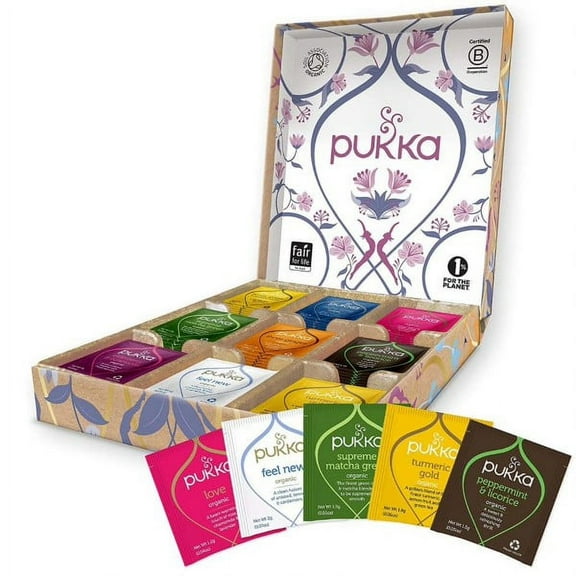 Pukka Herbs Tea Selection Luxury Gift Box, Collection of Organic, Herbal Teas, 45 Count