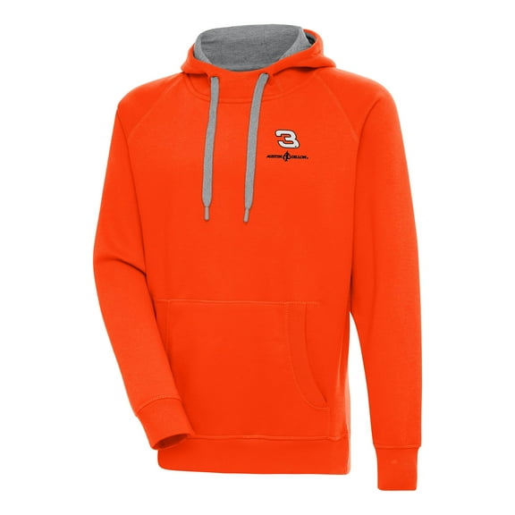 Men's Antigua Orange Austin Dillon Victory Pullover Hoodie