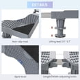 thumbnail image 3 of AMGSH Support de Mini Réfrigérateur Réglable / Base de Machine à Laver Chariot à Roulettes 4x2 Roues Pivotantes Verrouillables 4 Pieds, Base Mobile pour Machine à Laver, Sécheuse et Réfrigérateur (Gris), 3 of 6