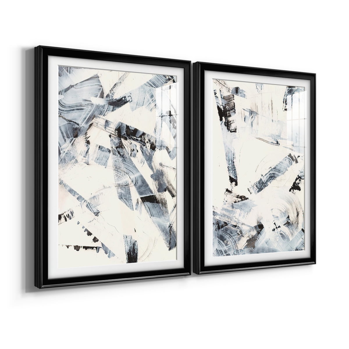 Wexford Home Fractured Ice I Premium Framed Print, 26.5" x 36.5" - Ready to Hang, Black (Set of 2)