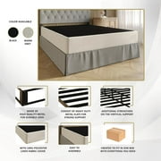 Castle Place 8 Inch King Metal Box Spring with Beige Linen Cover