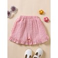 thumbnail image 5 of YASUTNKS Toddler Girl Summer Shorts Palid Pattern Lotus Edge Cute Casual Fashion Comfortable Soft Shorts, 5 of 9