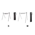 thumbnail image 2 of Étagère de Camping Rangement Cintres Support Pliable Outils Multifonctionnels Barbecue Pique-Nique Randonnée Couverts Support de Voyage Noir/l, 2 of 9