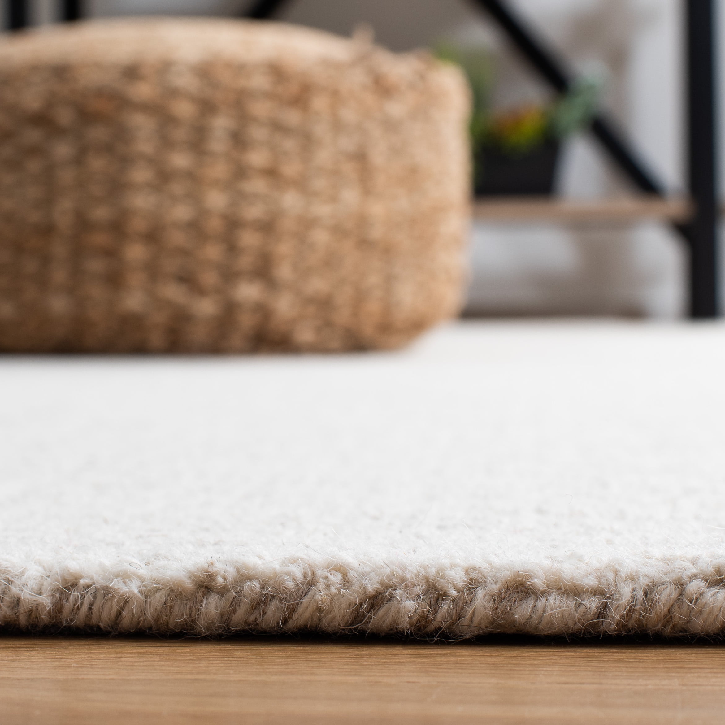Safavieh Abstract Delia Distressed Wool Area Rug, Ivory/Beige, 12' x 12' Round