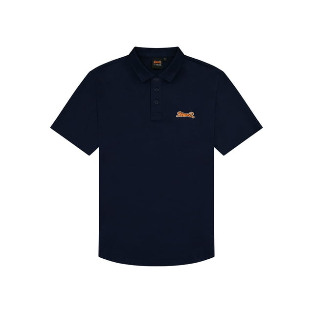 Polo clásico de algodón para hombre de Le Tigre - Azul marino - Talla pequeña (S)