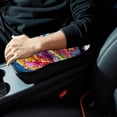 thumbnail image 6 of Vehicle Soft Comfortable Furry Printed Car Armrest Mat Pad Cover Accessories 12.5x8.2 Inch, 6 of 6