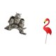 thumbnail image 5 of Figuras de flamencos, artesanía de animales artificiales, estatua moderna en miniatura, adorno de jardín, escultura de resina, ideal para dormitorio,, 5 of 8