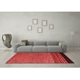 thumbnail image 3 of Ahgly Company Indoor Square Abstract Red Modern Area Rugs, 4' Square, 3 of 4