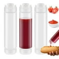 thumbnail image 2 of 6 Unids 16 Oz de Plástico Invertido, Punta Recargable Gran Válvula Dispensador Condimento Botella para Salsas, 2 of 5