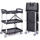 thumbnail image 1 of Carrito de servicio utilitario VEVOR, plegable, 165 libras, 3 estantes con ruedas, 1 of 9