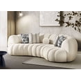 thumbnail image 2 of Rhodes Curved Sofa, Upholstered in high-quality Fire-Resistant White Chenille Fabric AIC-SIENA01., 2 of 2