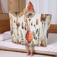 thumbnail image 5 of Red Mushroom Flower White Pattern Hooded Bath Towel，50"x30" for Ages 3 To 12 Kids, Quick Dry Lightweight Soft Microfiber Hood Beach Towel Cover Up for Kids, 5 of 7