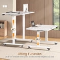 thumbnail image 3 of 31.5" Foldable Electric Standing Desk for Small Space, 180° Tiltable Mobile Rising Computer Desk, Height Adjustable Drawing Desk, Study Writing Table, 3 of 7