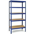 thumbnail image 6 of Gymax 3PCS 72'' Steel 5-tier Garage Shelf Metal Storage Adjustable Unit Blue, 6 of 9