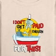 thumbnail image 3 of SpongeBob SquarePants - Squidward I Dont Get Paid Enough - Women's Lightweight French Terry Long Sleeve Shirt, 3 of 6