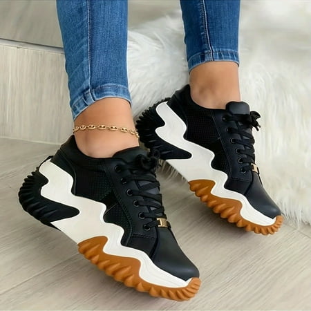 

Women‘s Platform Casual Shoes Low Top Lace Up Lightweight Sneakers Women‘s Sport Shoes