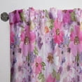 thumbnail image 3 of DESIGN ART Designart 'Watercolor Pianted Pink and Purple Flowers' Floral Curtain Single Panel 52 in. wide x 108 in. high - 1 Panel 108 Inches, 3 of 5