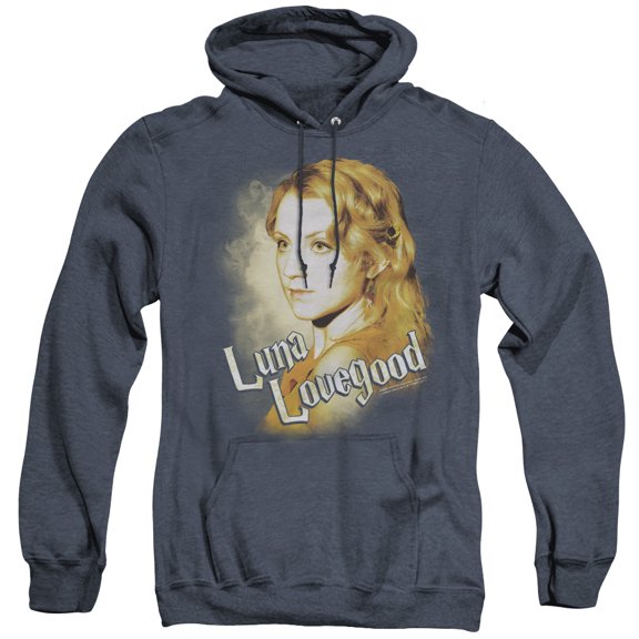 Harry Potter Luna Closeup Adult Heather Hoodie Sweatshirt Navy
