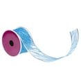thumbnail image 2 of JAM Wire Edged Ribbon, 2 In x 3 Yards, 1/Pack, Blue Wave Glitter, 2 of 4
