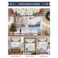 thumbnail image 6 of Christmas Valances for Windows, 54 x 18in, Cardinal Pine Leaf Berry Floral Linen Black Plaid Rod Pocket Kitchen Valance Curtain Light Filtering Window Treatments for Living Room Bedroom, 1 Panel, 6 of 7