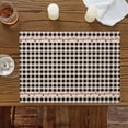 thumbnail image 2 of Placemats for Dinning Table Set of 8, Country Star Plaid Black Retro American Farm Barn Berry Burlap Kitchen Place Mats Waterproof Cloth Table Mats, Indoor Outdoor Placemats Easy Clean Dinner Decor, 2 of 8