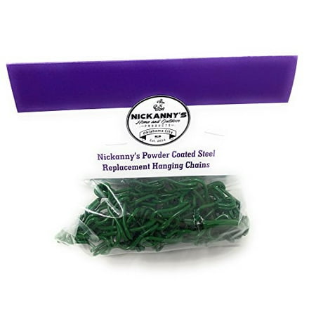 Galvanized Replacement - Nickannys HEAVY DUTY 24 Inch Hanging Flower Basket Galvanized Replacement Chain -3 Point Garden Plant Hanger (2, Green)