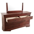 thumbnail image 2 of Glory Furniture Louis Phillipe 6 Drawer Dresser in Cherry, 2 of 8