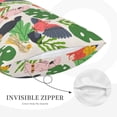 thumbnail image 2 of Plush Throw Pillow Covers, Cartoon Parrot Cute Plant Pillow Cases with Invisible Zipper, Breathable Microfiber Pillow Cases Standard Size for Sleeping Bedroom Sofa Living Room 20x30, 2 of 5