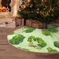 thumbnail image 6 of Daiia Broccoli 3 Drawing Merry Christmas Tree Skirt , Xmas Large Lace-up Tree Skirt, Santa Snowflakes Rustic Home Decorations New Year Party Farmhouse Decor-48", 6 of 7