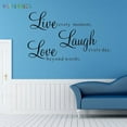 thumbnail image 5 of BadPiggies Live Laugh Love Wall Sticker Vinyl Art Decal for Home Bedroom Mural Decor (9 x 28in), 5 of 8