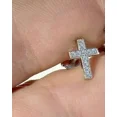 thumbnail image 3 of 1.20Ct Round Cut Lab Created Diamond Cross Stud Earrings 14K White Gold Plated, 3 of 3