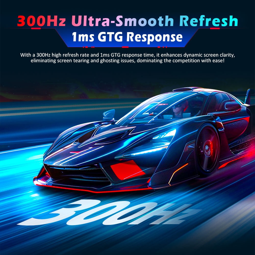 24.5 Inch 300Hz Gaming Monitor,Fast IPS Panel,FHD 1920x1080p,HDR400，Adaptive Sync，121% sRGB,Dynamic OD,Gaming Assist,10 Scene Modes, PIP/PBP Display,Adjustable Tilt Stand