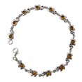 thumbnail image 1 of HolidayGiftShops Bracelet en Argent Sterling Miel et Ambre Éléphants, 1 of 2