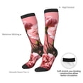 thumbnail image 5 of Picia Women Crew Soft Moisture-wicking Socks Delicate Pink Carnations A Pattern Design Cotton Socks, One Size fit All, 5 of 9