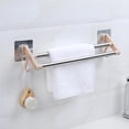 thumbnail image 3 of Bewildely Towel Rack Indoor Wall Mounted Organizer Towels Hanging Household Bathroom Steel Stainless Holder Holders Fixing Kitchen Juegos de accesorios de baño Numero 3, 3 of 5