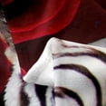 thumbnail image 3 of White Tiger Flannel Blanket for Kids Boys Girls,Red Rose Plush Blanket All Season Soft,African Safari Wild Animal Throw Blanket Sofa Bed Decor,Romantic Tiger Couples Fleece Blanekt with Flower,Twin, 3 of 5