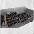 thumbnail image 5 of Skull Soft Flannel Fleece Throw Blanket, Mexican Sugar Calavera Art Repetitive Illustration, Cozy Plush for Indoor and Outdoor Use, 60" x 80", Grey Multicolor, by Ambesonne, 5 of 5