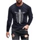 thumbnail image 2 of Amzcrzy - Sudadera Para Hombre, Estilo Casual, Con Estampado Deportivo, Manga Larga, Cuello Redondo, Color Azul Marino, Talla 2Xl, 2 of 5