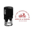 thumbnail image 1 of Printtoo Personalized Round Red Self Inking Wedding Favor Stamp Custom Let The Adventure Begin Heavy Duty Rubber Stamper-40 mm, 1 of 6