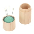 thumbnail image 1 of Wooden Sewing Needle Holder, Large Capacity Portable Pin Cushion with Embroidery , Easy to Carry for Sewing Projects, 1 of 8