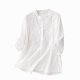 thumbnail image 1 of Camisas de Manga Corta para las Mujeres Impresas Cuello Redondo Suelto Tres Cuartos de Manga Superior, Tops Cortos para las Mujeres, 1 of 5