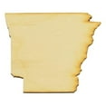 thumbnail image 1 of Package of 1, Medium 12" x 10.5" x 0.75" Baltic Birch Plywood Arkansas State Wood Cutout for Art and Craft Project, Made in USA, 1 of 1