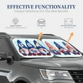 thumbnail image 2 of Lsque Cute Gnomes in USA1 2 PCS Windshield Sun Shade | CarFoldable Window Covers | Car Accessories Reflect UV for Universal Cars SUV Truck | Small, 2 of 7
