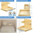 thumbnail image 3 of LOVMOR Soft Close Under Sink Organizer 22½” W x 21” D, Pull Out Cabinet Organizer with U Bracket, 2 Tier Slide Out Shelf for Kitchen Bathroom Sink(Left), 3 of 7