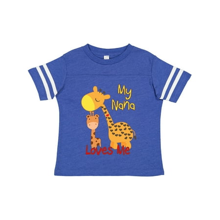 

Inktastic My Nana Loves Me Giraffe Gift Toddler Boy or Toddler Girl T-Shirt
