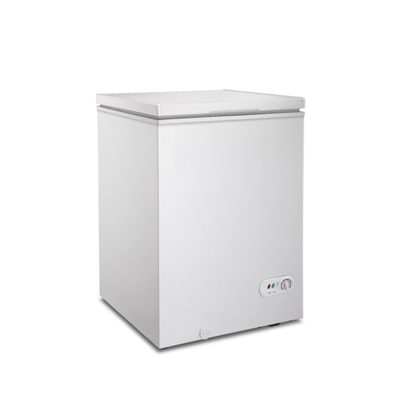 OKADA 3.5 Cubic Feet Chest Freezer Top Door Compact Space Apartment Home Food Storage Compact Saving Energy Efficient
